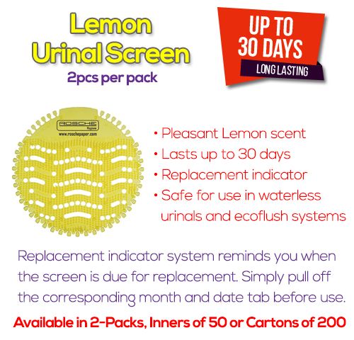 Lemon Urinal Wave Screens Deodoriser Fragrance