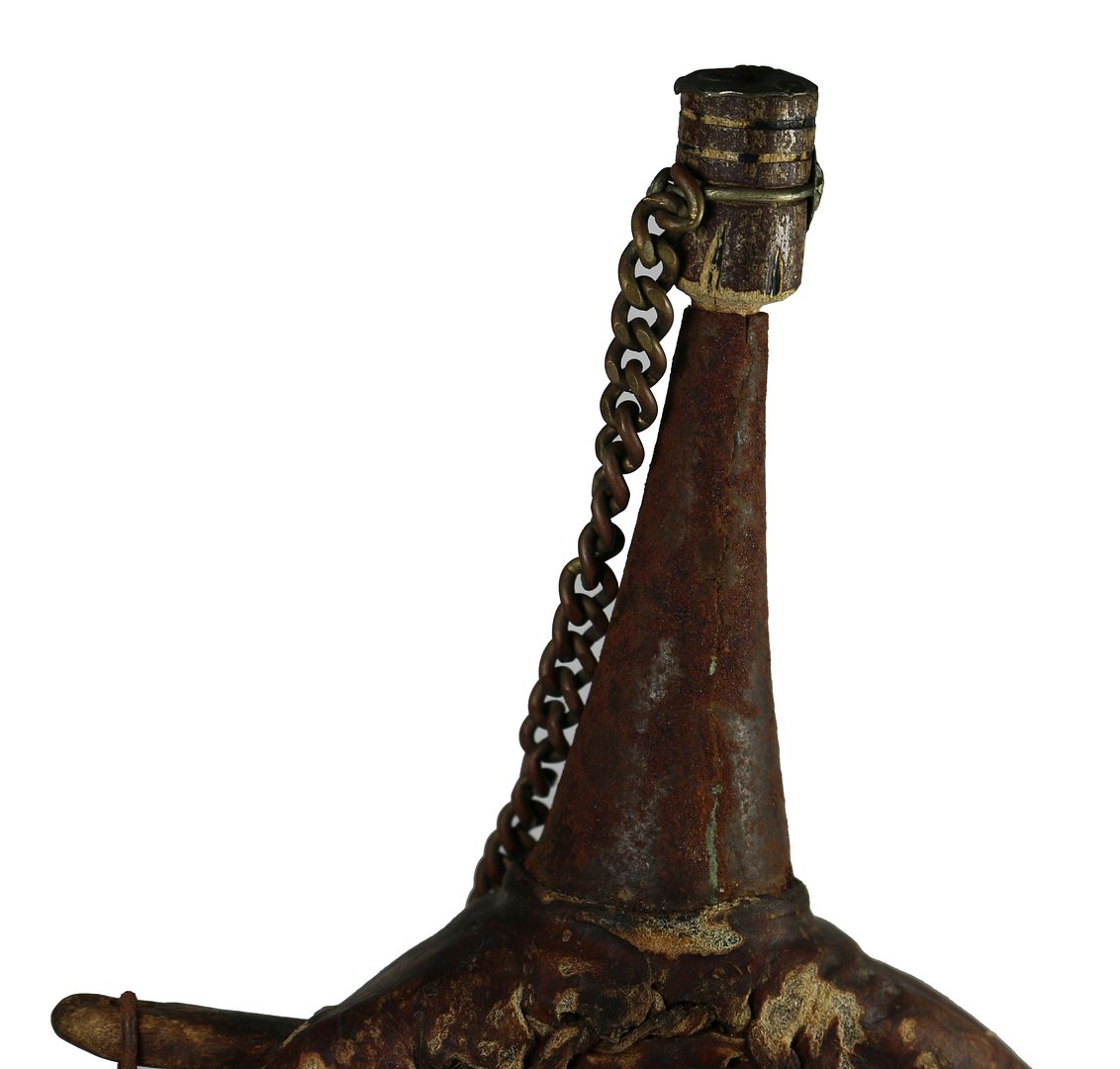 ANTIQUE MIDDLE EASTERN YEMENI GUN POWDER FLASK OTTOMAN EMPIRE