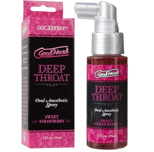 Doc Johnson Good Head Deep Throat Anti Gag Spray Sweet Strawberry