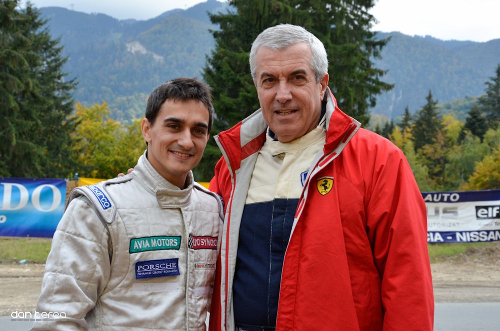 Marian Dragulescu la prima sa cursa auto