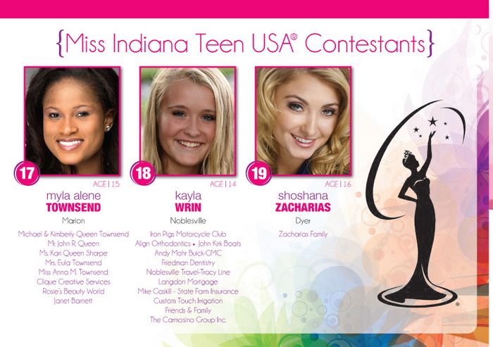 Miss Indiana Teen USA 2013 Contestants