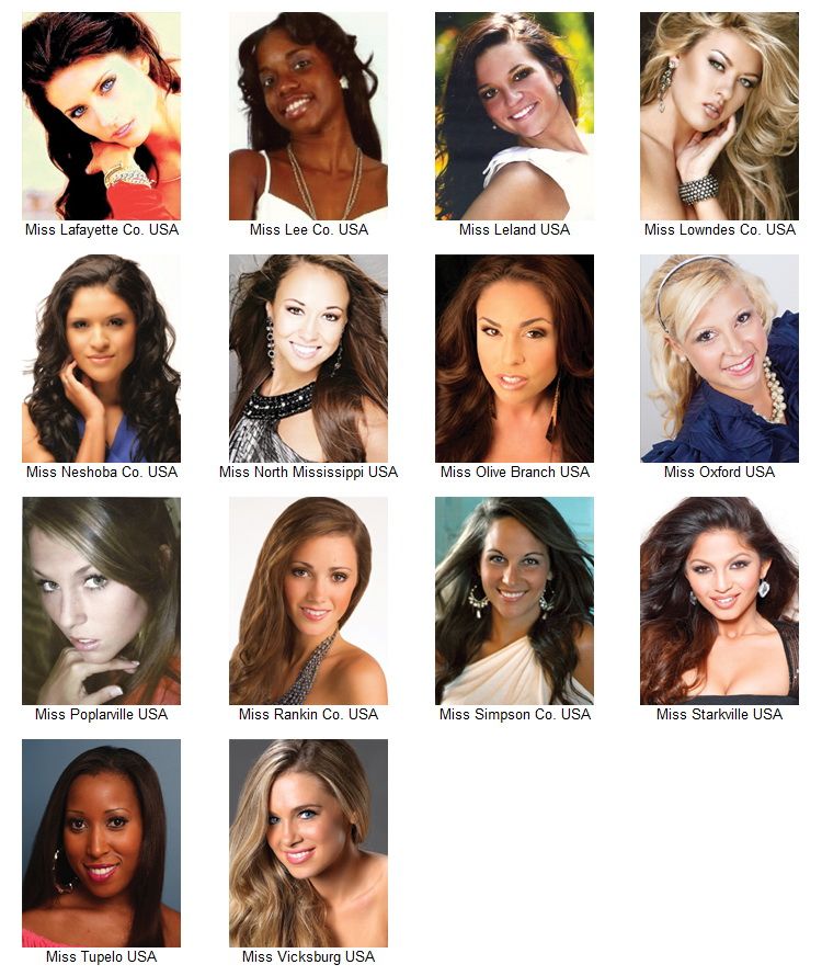 Mississippi Miss USA 2013 Contestants