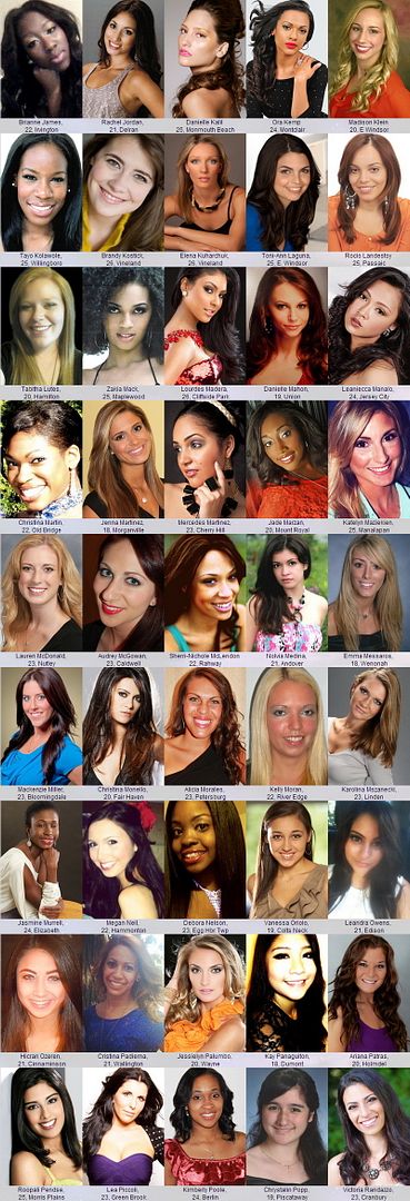 Miss New Jersey USA 2013 Contestants