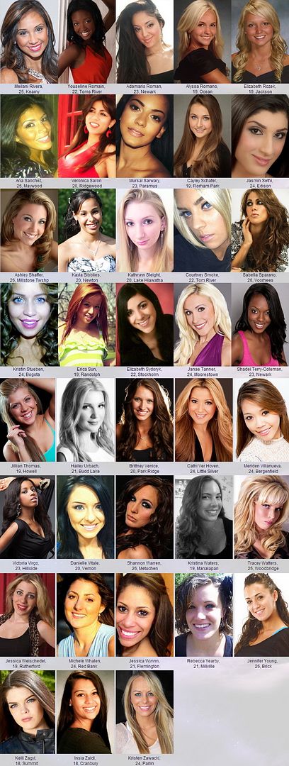 Miss New Jersey USA 2013 Contestants