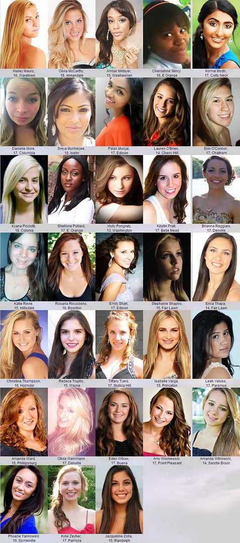 Miss New Jersey Teen USA 2013 Contestants