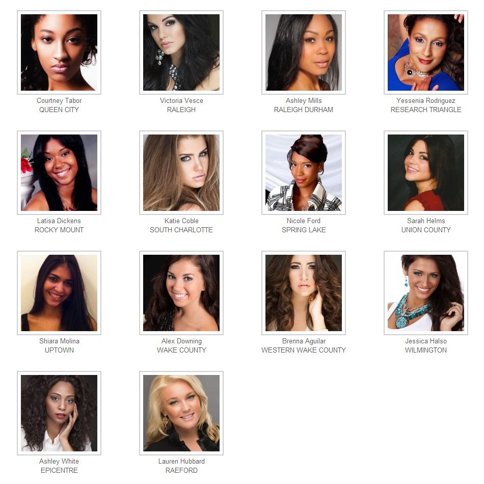 North Carolina Miss USA 2013 Contestants