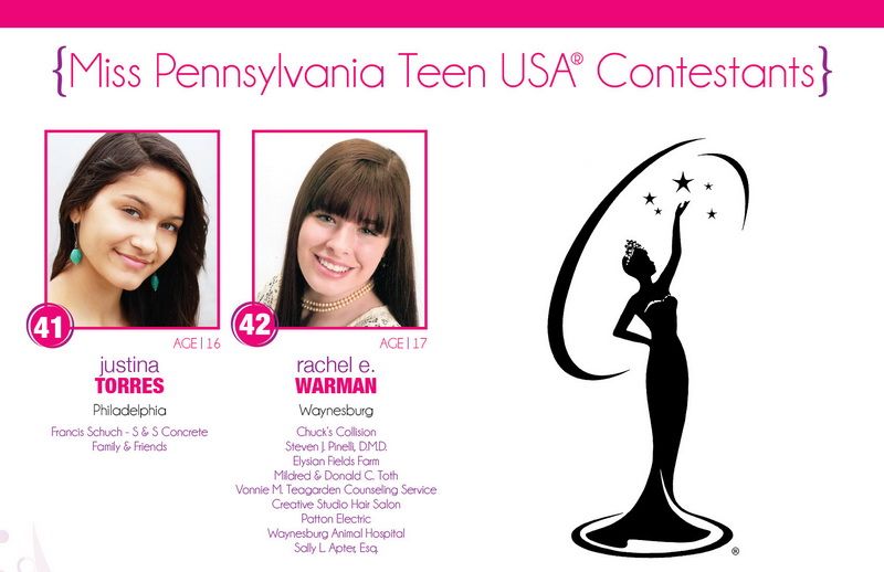 Meet Miss Pennsylvania Teen USA 2013 Official Contestants