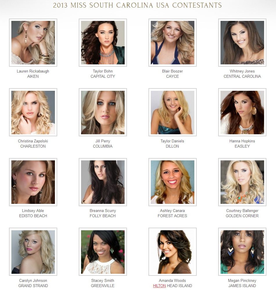 South Carolina Miss USA 2013 Contestants