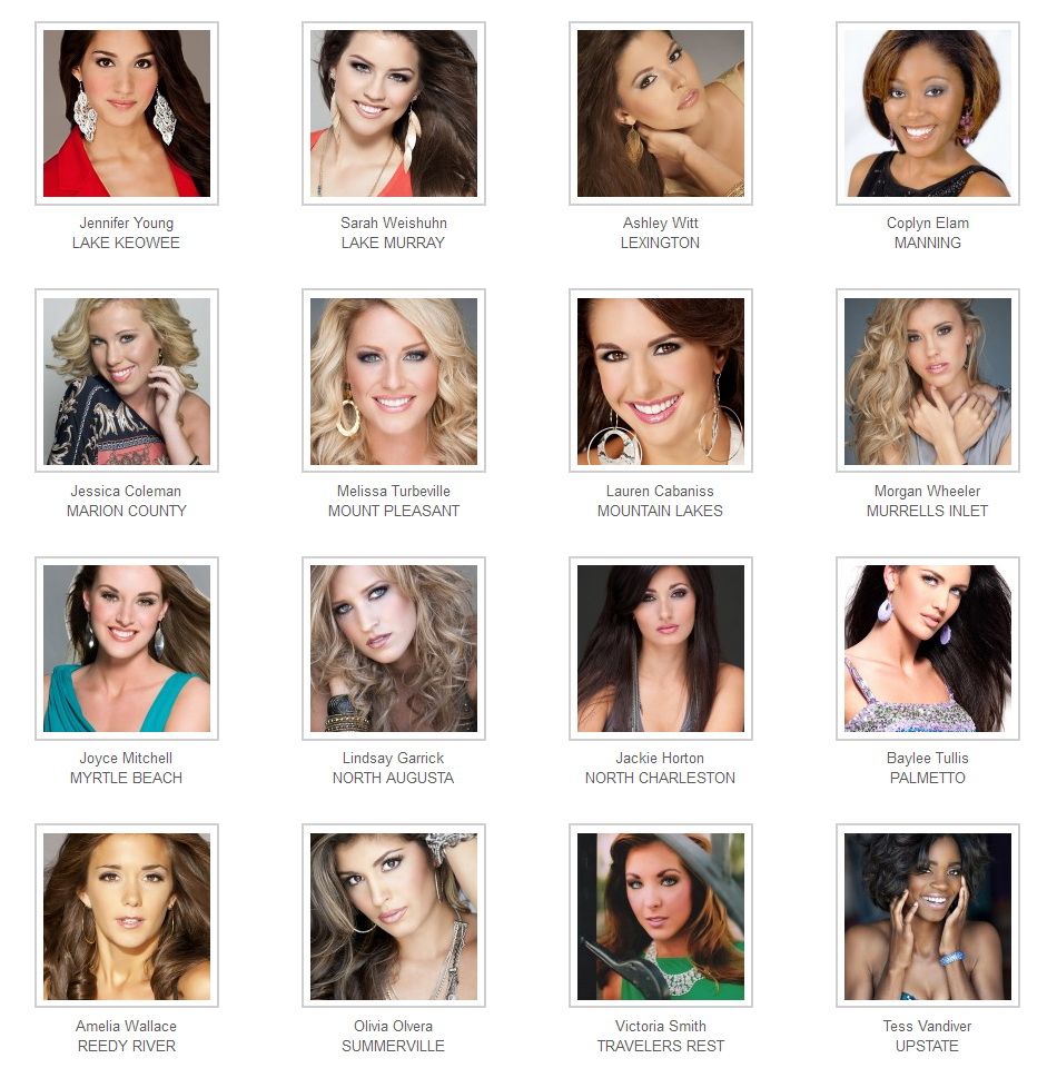 South Carolina Miss USA 2013 Contestants