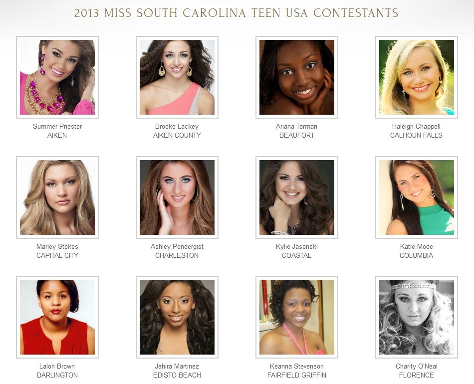 South Carolina Teen USA 2013 Contestants