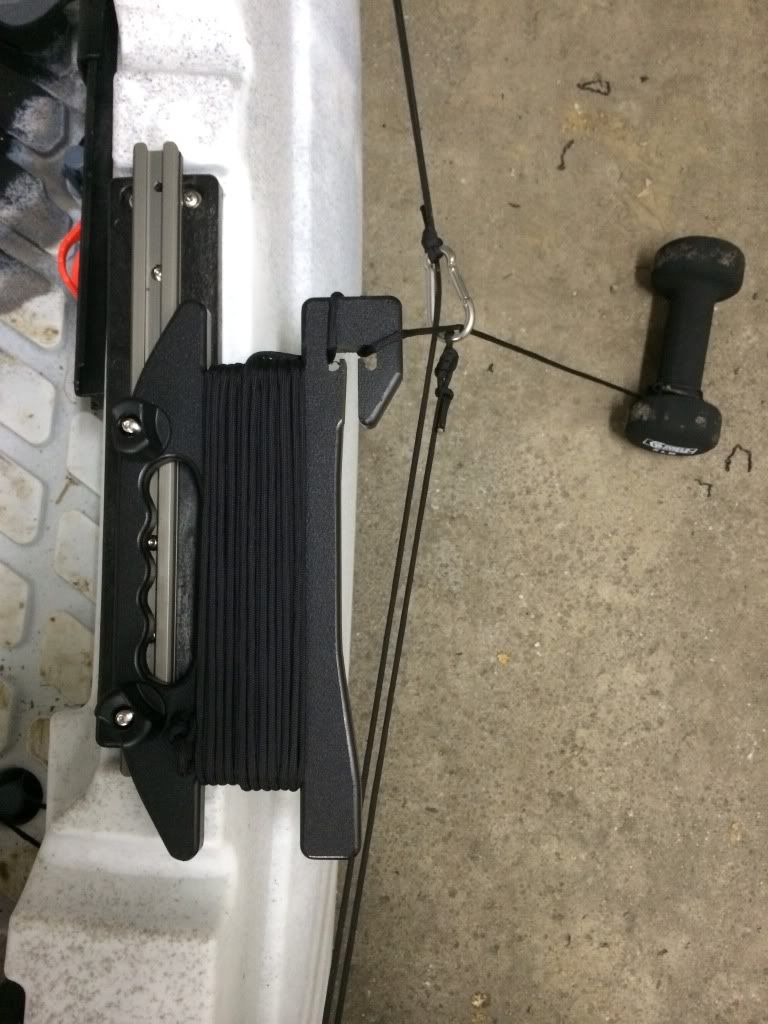 Kayak anchor rope storage/management Ohio Game Fishing