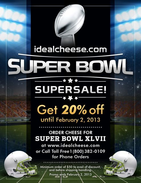 Ideal Cheese Super Bowl Sale
