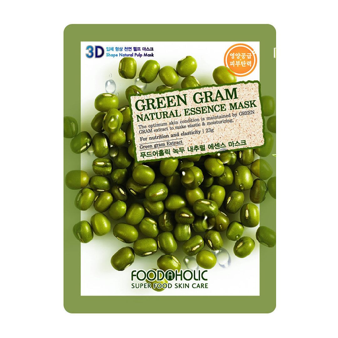 Green gram korea foodaholic facial mask sheet pack skin care mask