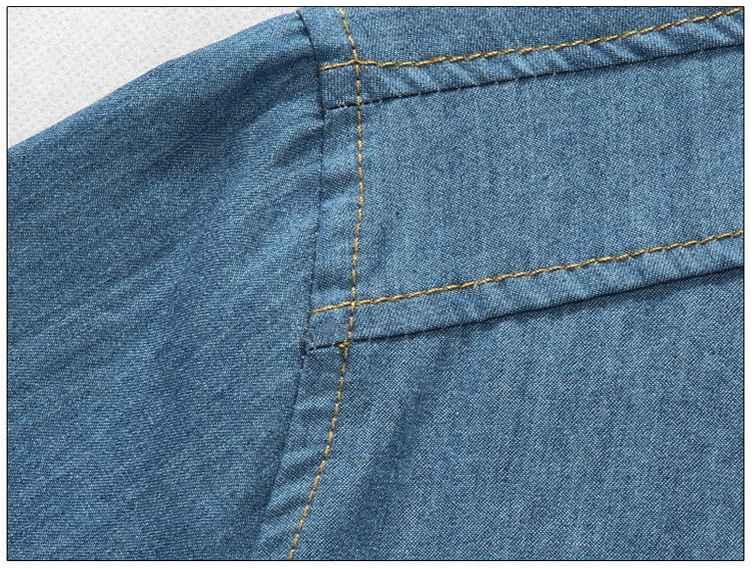 3 Colors 010 Men/'s New Casual Stylish Jean Denim Slim Fit Long Sleeve Shirt