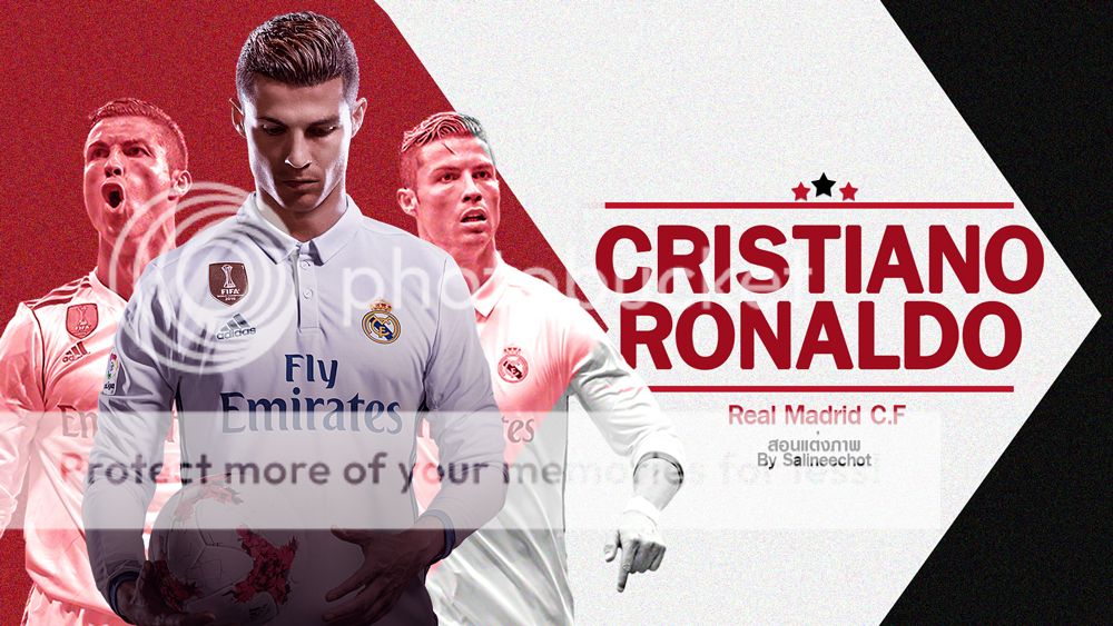 CRISTIANO RONALDO , real-madrid , Salineechot , สอน photoshop