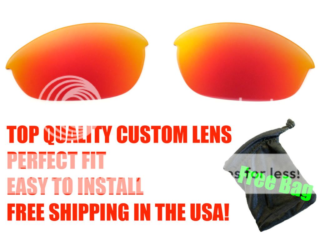 New Oakley Half Jacket Fire Ruby Red Polarized Replacement Sunglass Lenses